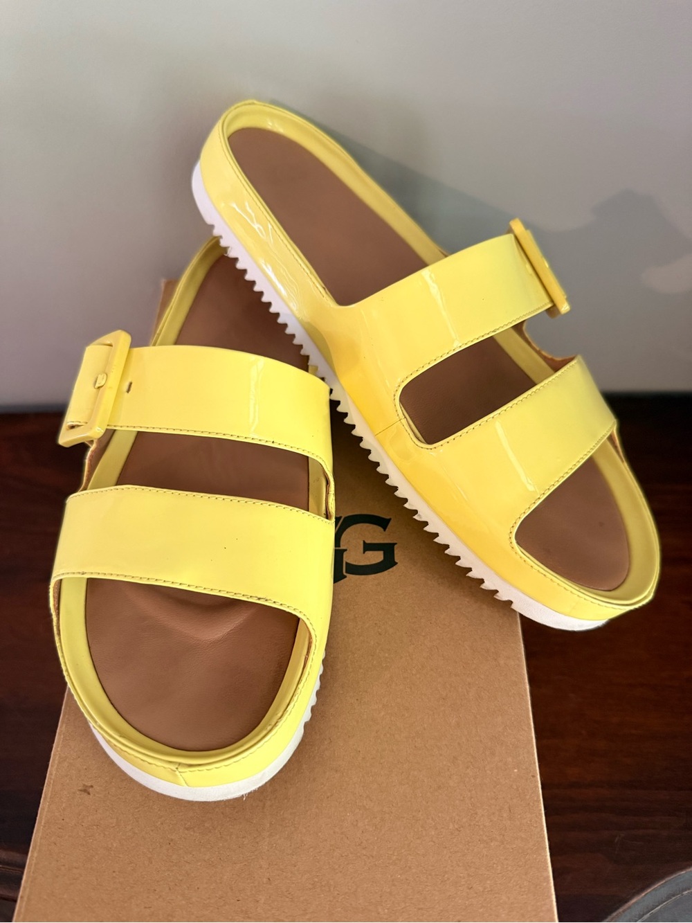 UGG Cooper yellow sandals. Size 8
